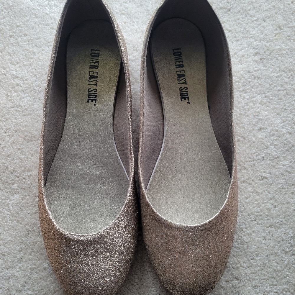 Gold Glitter Ballet Flat